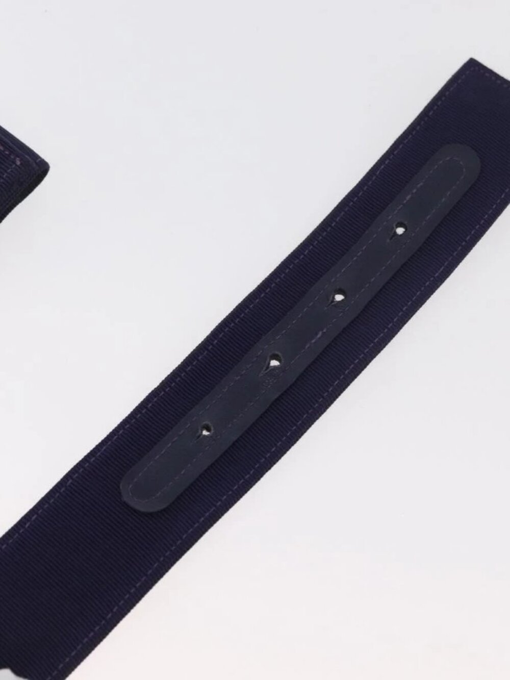 Salvatore Ferragamo Vara Ribbon Belt Canvas 29.5"" Purple Gold Auth BA13266 - Picture 9 of 9